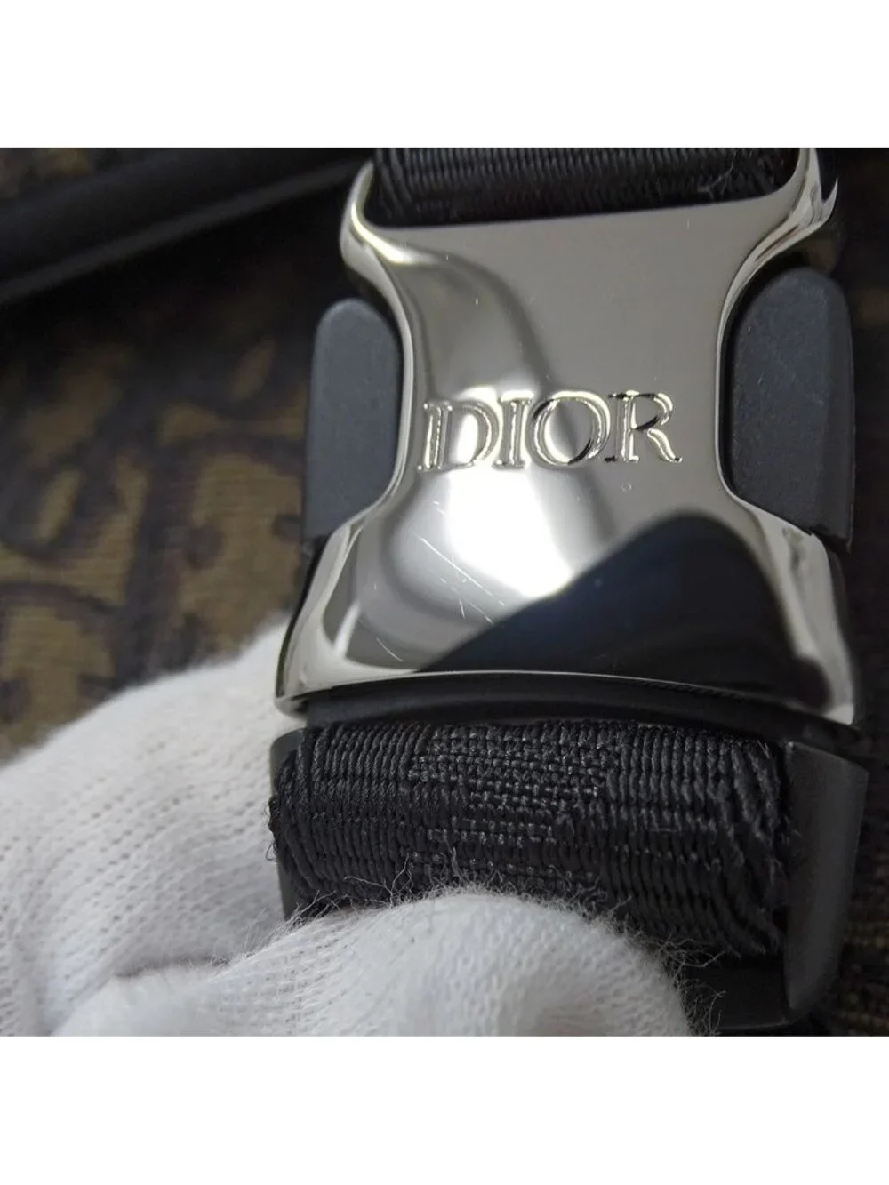 Dior Shoulder Bag Oblique Jacquard Hit the Road Brown